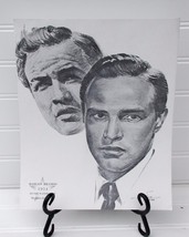 1962 Volpe Charcoal Sketch Print - 1954 Marlon Brando On The Waterfront - £3.98 GBP