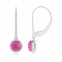 ANGARA Natural Pink Tourmaline Round Drop Earrings for Women in 14K Gold (5MM) - £646.75 GBP