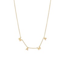 &#39;&#39;MAMA&#39;&#39; Charm 14k Yellow Gold Plated Lobster Clasp Women&#39;s Necklace Gift 16+2&quot; - £94.01 GBP