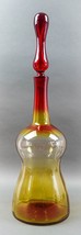 Blenko Joel Myers MCM Amberina Tangerine Handblown Glass Decanter 27 5/8&quot; Tall - £877.19 GBP