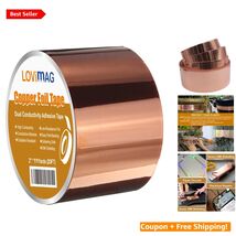 Double-Sided Copper Foil Tape 2 Inch x 33 FT - Crafts, EMI Shielding, Gr... - $26.68