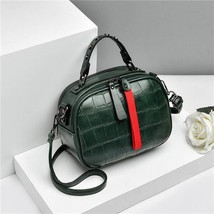 Leisure PU Leather Messenger Women Bag Ladies Shoulder Bags Contrast color Zippe - £28.69 GBP