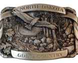 NOS Vintage 1983 North Dakota God&#39;s Country Bergamot Brass Works Belt Bu... - $25.79