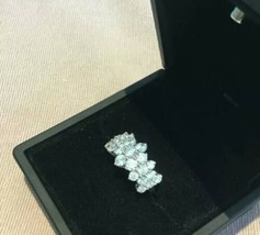 1.0 Carat Diamond Brilliant Round Cut Cluster Ring Platinum Finish Size N - £43.02 GBP