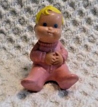Fisher Price Loving Family Dollhouse Sitting Down Baby Girl Blonde Hair freeship - $12.87
