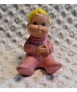 Fisher Price Loving Family Dollhouse Sitting Down Baby Girl Blonde Hair ... - $245.48 MXN