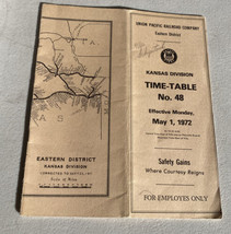 Union Pacific Time Table #48 Kansas Division May 1, 1972 - £11.16 GBP