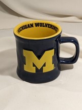 Michigan Wolverines Ceramic Coffee Mug Cup NCAA Hologram University 3 D - £10.29 GBP
