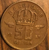 1959 Belgium 50 Centimes Coin - £1.20 GBP