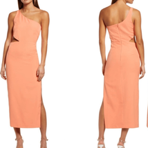 BARDOT JENNA ONE SHOULDER CUTOUT DRESS, Size 12 (XXL)  ORANGE FIZ, NWT - $73.87