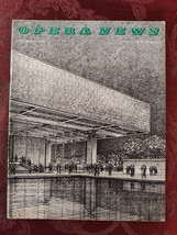 Rare METROPOLITAN OPERA NEWS Magazine November 18 1961 Lincoln Center Ma... - £12.49 GBP