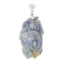 Starborn Carved Hackmanite Pendant Necklace (22&quot;) - £377.76 GBP