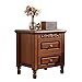 High-End Solid Wood Bedside Table, Modern Vintage Storage Nightstand with Drawer Item image 2