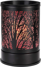 Fragrance Wax Melts Warmer with 7 Colors LED Changing Light Classic Black Forest - £15.37 GBP