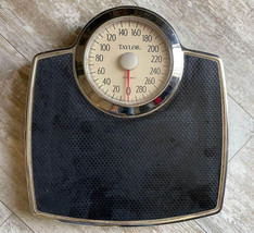 Vintage Taylor 300 lb Capacity Silver &amp; Black Analog Dial Scale - £27.96 GBP