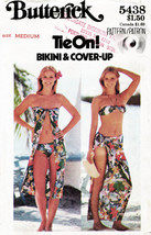 Misses&#39; BIKINI &amp; COVER-UP Vintage 1960s Butterick Pattern 5438 Size 12-1... - $15.00