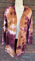 Vibe Sportswear Tie Dye Open Cardigan Small Long Sleeve Stretch Jacket S... - £13.55 GBP