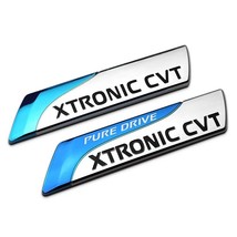  pcs 3d pure drive xtronic cvt refitting emblem badge blue silver tail car stickers for thumb200