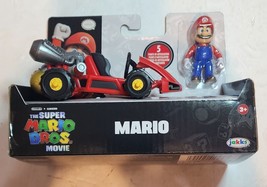 Nintendo Super Mario Bros Movie Pull Back Toy Racer Car Kart Mario Figure 2023 - £18.33 GBP