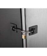 Computer Security Products Refrigerator Door Lock with Padlock, Black - $32.99