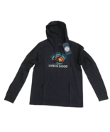 Ladies Life is Good Crusher Tee Hoodie Rainbow Trees River Small Womens ... - $29.69