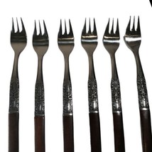 Vtg Northland Oneida Napa Valley Cocktail Fork Stainless Flatware Japan Set of 6 - £15.68 GBP