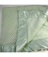 Bright Future Baby Blanket Satin Trim edge sage Green waffle plush soft ... - €120,22 EUR