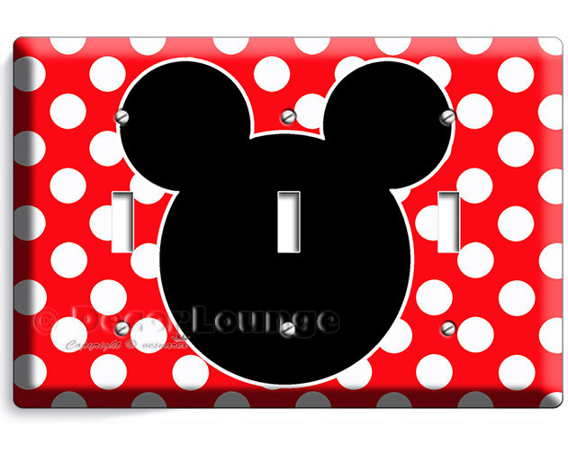 Mickey Mouse for infant Baby Boy or a Girl triple light switch wall plate cover