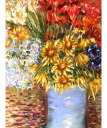 Vase of flowers,impressionistic soft pastel painting on pastelmat,gift f... - £51.06 GBP