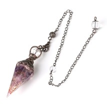 CSJA 7 Chakra Healing Crystals Pendulum for Dowsing Divination Natural Stone Pen - £14.16 GBP