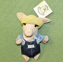 1984 Russ Personality Piggs Plush Elmer Stuffed Animal Pig Hogwash Gorry Tags - £14.60 GBP