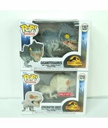 LOT OF 2 Funko Pop Jurassic Park Atrociraptor Ghost 1219 Giganotosaurus ... - $29.69
