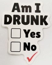 Am I Drunk With Check Mark Out of Boxes Funny Sticker Decal Cool Embellishment - £1.80 GBP