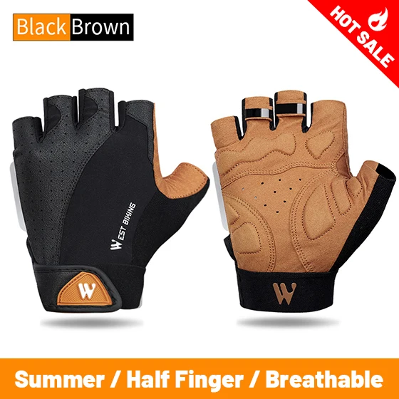 WEST BI Mountain Road Bike Gloves Half Finger Summer Cycling Equipment Anti-slip - £90.89 GBP