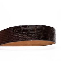 Giovanni Genuine Exotic Lizard Ring Caiman Belly Belt Brown image 2