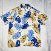 Tommy Bahama Men&#39;s Short Sleeve Shirt L Floral Silk Ferona Fronds Contin... - $651.16 MXN