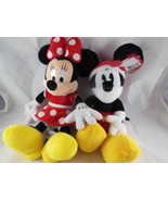 DISNEY Park Minnie Mouse + Gallerie Mickey MouseChristmas 12&quot; + ears Plu... - $32.55 CAD