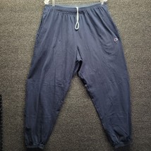 Vtg Champion Men&#39;s Logo Sweatpants Blue Size XL Rare Old Athletic Pants - £19.02 GBP