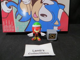 Santa Knuckles Sonic the Hedgehog 2.5&quot; action figure with ring block Advent 2022 - £20.14 GBP