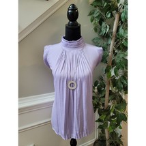INC International Concepts Blouse Women Size XL Lilac 100% Polyester Sle... - $26.73