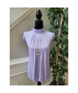 INC International Concepts Blouse Women Size XL Lilac 100% Polyester Sle... - $37.40 CAD