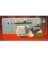 Starbucks, 2017 Gray Kitty and Fish Bowl Gift Card New with Tags - $5.36