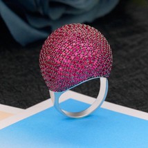 New Arrivals Trendy Popular Women Ring Cubic Zirconia Beautiful Colorful Stone L - £37.05 GBP