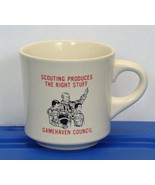 Vintage Boy Scouts Coffee Mug Scouting Produces Right Stuff Astronaut Ga... - £7.99 GBP