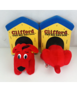 2003 Scholastic Clifford The Big Red Dog 8.5&quot; x 7.5&quot; Plush Book Ends - €21,34 EUR