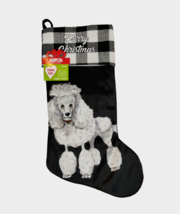 ASPCA Furry Christmas White Poodle 18 in Christmas Stocking New - $8.51