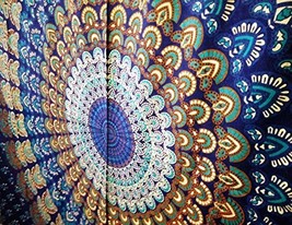 Large Mandala Tapestry, Indian Wall Hanging, Bohemian Dorm Room Decor, Gypsy Bea - £22.51 GBP