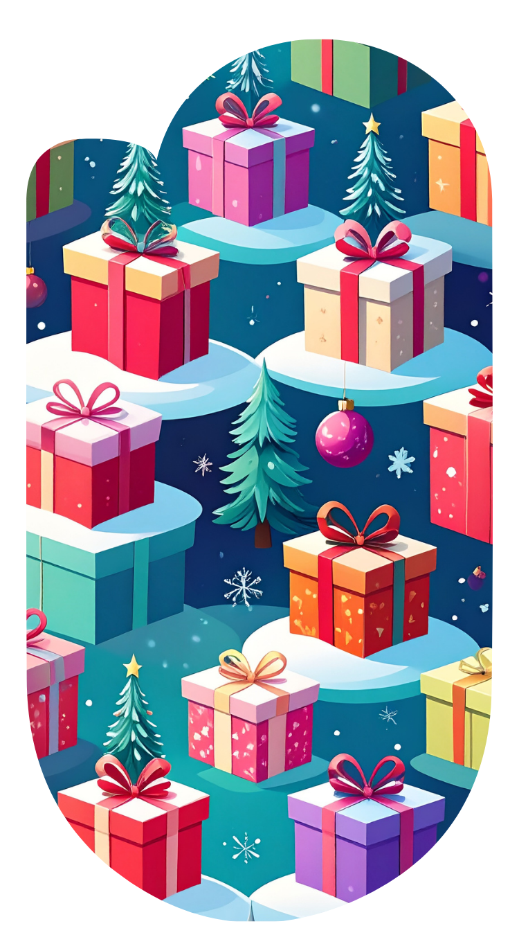 Winter Christmas Paperclip Design Clipart 100 PNG Digital Download Bundle 6 Item image 2