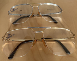 Burberry’s Of London B8826 Metal Eyeglasses NEW Vintage Authentic Specs Lunettes - £277.55 GBP