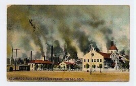 Colorado Fuel &amp; Iron Plant Pueblo CO 1909 Postcard - £9.29 GBP